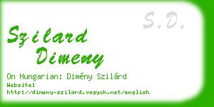 szilard dimeny business card