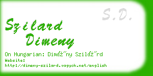 szilard dimeny business card